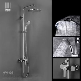 Bathroom Shower Sets And Cold Water Set Brass Chrome Wall Mounted 10" Round Air Rainfall Faucet With Hand