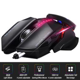 Mice Ergonomic Wired Gaming Mouse 5 Button LED 4000 DPI USB Gamer Programmable Game Mice With Sports Car Backlight For PC Laptop
