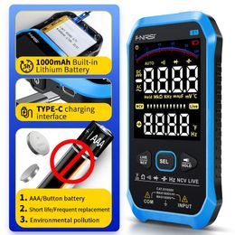 FNIRSI S1 Smart Digital Multimeter 9999counts AC DC Voltage Resistance Capacitance Diode NCV Hz Live Wire Colour Display Tester