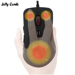 Mice Jelly Comb Warm Hands up Hot Office Mouse for Laptop Notebook Ergonomic Gaming Mouse for Gamer 2400 DPI Adjustable Wired Mouse