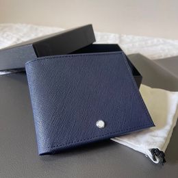 Top designer luxury wallet famous men credit card holder 100% leather tumbled coin coin purse cardholder vintage handbag white cloth bag comes with original box