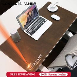 Rests Contact's Family Large Mouse Pad Cowhide Leather Desk Mat Computer Mousepad Keyboard Table Cover for Pc Gamer Laptop