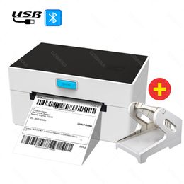 Printers 4x6 USB Bluetooth Thermal Printer Label Maker Sticker Shipping Label Barcode Printer for Express Label Printing High Speed