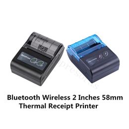 Printers Inkfree Black Blue Pocket Receipt Bill Printer DC5V USB Thermal Invoice Printer Bluetooth Wireless PC Mobile Printer Imprimante