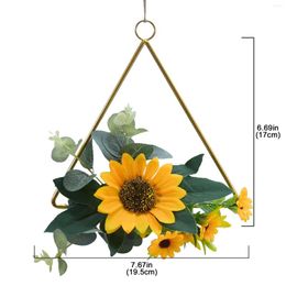 Decorative Flowers Artificial Fall For Outdoors Sunflower Iron Lower Wall Wreath Decoration Table Arrangement Centerpiece