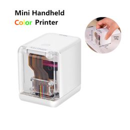 Printers Mbrush Inkjet Colour Printer Portable Mobile Mini Handheld Printer WIFI USB IOS Android Tattoo Printer Ink Cartridge Printer