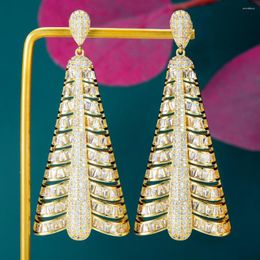 Dangle Earrings GODKI Trendy Christmas Tree Exclusive Earring For Women Wedding Cubic Zircon Dubai Bridal Costume Jewellery Summer Party