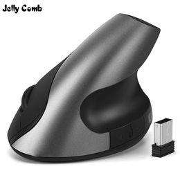 Mice Jelly Comb 6 Buttons Vertical Mouse 2.4G Wireless for Laptop Notebook Optical Right Hand Ergonomic Mice Adjustable DPI 1600