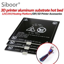 Scanning DIY Kit MK3 Aluminum Heated Bed 12V 24V Hotbed with Wire Cable Heatbed Platform Kit for Anet A8 A6 Hotbed Plate 3D Printer Parts