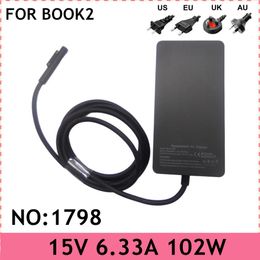 Adapter 15V 6.33A 102W Charger Laptop AC Adapter For Microsoft Surface Book2 1798 Compatibility Book1 Laptop3 Pro7 With USB 5V 1.5A