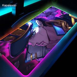 Rests Large Mouse Pad Gaming Mousepad Jojo's Bizarre Adventure XXL PC Gamer RGB Deskmat LED Keyboard Carpet Anime Manga Desk Pads