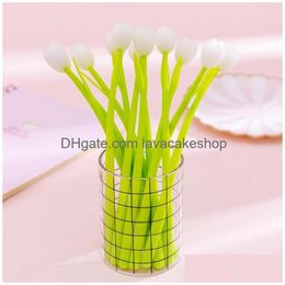 Gel Pens 3Pcs Durable Writing Pen Sturdy Pochromic Green Leaf Tip Flexible Soft Pengel Drop Delivery Office School Business Industri Dhvgp