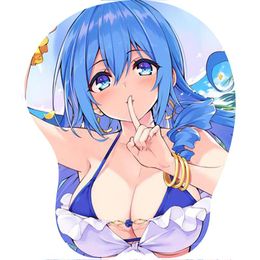 Rests 3D Computer Mouse Pad Silicone Chest Mousepad Cosplay Accessory Gift