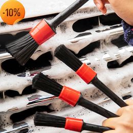 New 5PCS Car Exterior Interior Detail Brush Boar Hair Bristles Brush for Car Cleaning Auto Detail Tools Dashboard Cleaning Brush