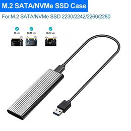 Enclosure Dual Protocol M2 NVMe/SATA SSD Case 10Gbps HDD Box M.2 NVME NGFF SSD to USB 3.1 Enclosure TypeC to TypeA for M.2 Hard Disk
