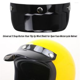 Motorcycle Helmets 1PC Universal 3 Snap-Button Visor Flip Up Wind Shield For Open Face Helmet Accessories Anti-UV Sun Hat Brim