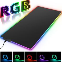 Rests RGB Large Gaming Mousepad LED Backlit Carpet Big size Mause Pad Game Keyboard Mouse Pad Gamer Desk mat Computer Mice Mat