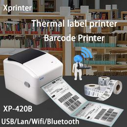 Printers Xprinter 420B Thermal Label Printer Barcode Printer Support 25mm108mm Label Shipping printe Express Waybill ePacket QR Code