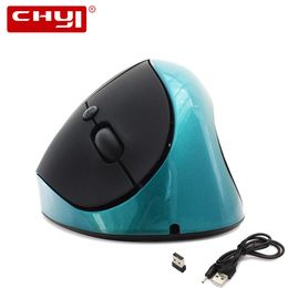 Mice 2.4G Wireless Rechargeable Vertical Mouse Ergonomic USB Cordless 1600DPI Optical Mouse 5D Computer Gaming Mice For Laptop PC