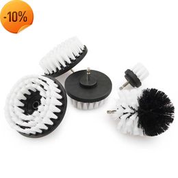 New 2/3.5/4/5'' Electric Scrubber Brush Drill PP Round All Purpose Cleaner Car Detailing Brush Tool Plastic Carpet Glass Brush Kit