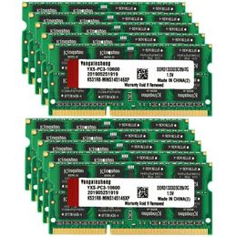 RAMs 10pieces set DDR3 2GB RAM 1333Mhz PC310600S SODIMM LAPTOP 204 Pins 1.35V or 1.5V NON ECC