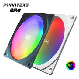 Cooling Phanteks 140MM 5V 3PIN ABS Halos ARGB Colourful LED Rainbow Colour Fan Aperture Compatible With 14cm Fan/Synchronous Motherboard
