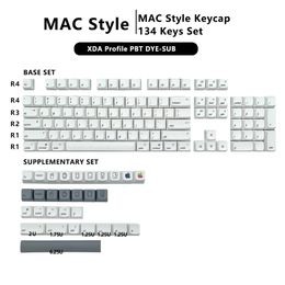 Combos KBDiy 134 Keys/Set MAC Apple Keycap XDA Profile PBT MX DYESUB Japanese White Keycaps For Mechanical Keyboard DIY Custom Key Cap