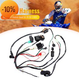 New CDI Wire Harness Stator Asembly Wiring Fit For ATV Electric Quad 50 70 90 110CC With Rectifier Ignition Key Coil CDI Unit Kill