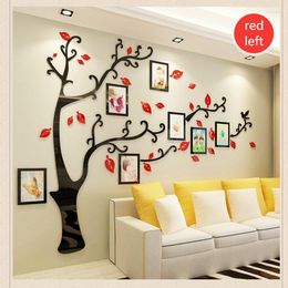 Wall Stickers DIY Mirror Decorative Wallpaper Tree Acrylic Po Frame Art Decoration Home Living Room TV Background