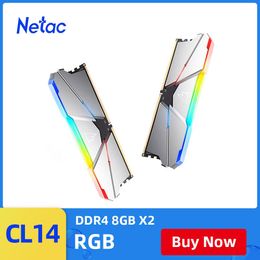 RAMs Netac rgb ddr4 8gb 16gb DDR4 3200mhz 3600mhz Cl14 Ram Memory DDR4 Desktop XMP Heatsink Dual channel