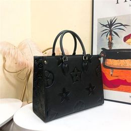 Дизайнеры роскоши Onthego Tote Bag Brand Brand Женская сумочка кошельки из тиснений модные сумки для плеч подличная кожа PM MM GM на Go Shopping Bag Wallet M45320