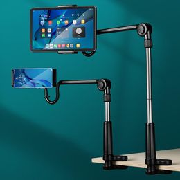 Stands Universal Long Arm Tablet Stand Holder for iPad Pro Air Mini Galaxy Tab Xiaomi Lenovo 413inch Mount Tablet Phone Holder for Bed