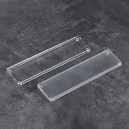 Accessories KBDfans Clear/Acid Etched Synthetic Crystal Wrist Rest with AntiSlip Rubber Feet 65%