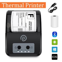 Printers Mini Portable Printer Wilress Bluetooth Thermal Printer 58mm Receipt Printer for Andriod IOS Windows POS PC Pocket Printer Maker