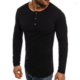 Men's T Shirts 2023 Arrival Mens Breathable Slim Fit Blouse Shirt Tops Camisa Masculina Autumn Casual Long Sleeve TShirt Men