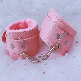 20% OFF Ribbon Factory Store Black and pink adjustable leather handcuffs SM PU