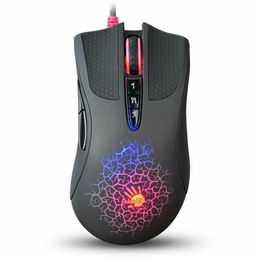 Mice For Bloody A90 Optical Gaming Mouse Colorful Glare Wired Mice 4000CPI