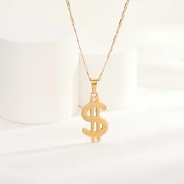 Chains Stainless Steel Wholesale Jewelry For Women Wedding Fashion Dollar Necklace Chain