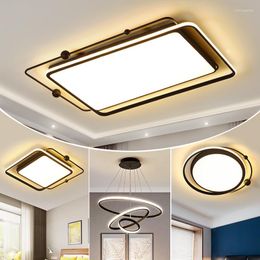 Ceiling Lights Modern Led Light With Remote Control Dimmable Lamp Round Square Rectangle Lighting For Living Room Bedroom Loft Kitchen