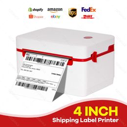 Printers 2021 Lastest USB Thermal Shipping Address Printer Waybill 100 110mm Shipping Label Printer For Express Logistic Label Paper Roll