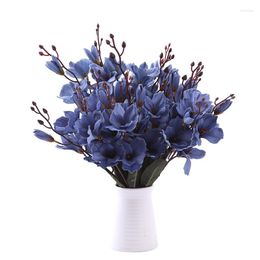 Decorative Flowers Arrival 5 Fork Magnolia Bouquet Artificial Silk Wedding Christmas Party Home Decoration Fake Flower