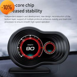 New Car Head Up Display Auto Display OBD2 Smart Car HUD Gauge Digital Odometer Security Alarm Water Oil temp RPM Brake Electronic