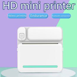 Printers Mini Portable Thermal Printer Paper Photo Pocket Thermal Printer Printing Wireless BT Connect Printers 200 Dpi Photo Label