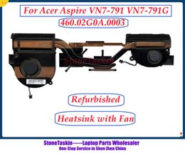 Pads StoneTaskin Thermal Module CPU Cooling Heatsink Fan Assembly For Acer Aspire VN7791 VN7791G Fan 460.02G0A.0003 radiator Tested