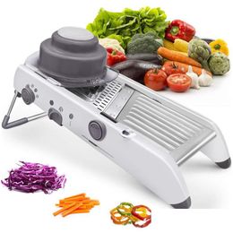 Fruit Vegetable Tools Kitchen 18 Types Adjustable Mandoline Slicer Stainless Steel Jienne Grater Onion Potato Cutter Drop Delivery Dhaez