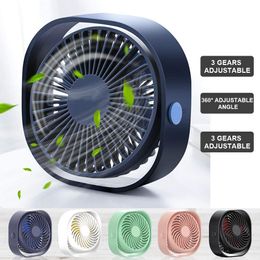 Gadgets USB Desk Fan Portable Desktop Table Fan with 3 Speed 360 Rotation Adjustable Strong Wind Quiet Mini Fan for Office Household