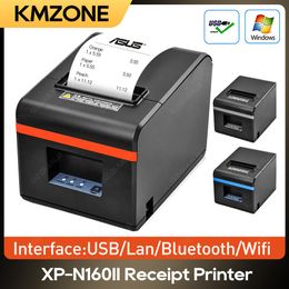 Printers Original XPN160II Mini 80mm Thermal Receipt Printer Auto Cutting Kitchen Restaurant Store Desktop Bill Printers Windows ESC/POS