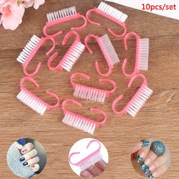 Nail Brushes 10Pcs Cleaning Clean Brush Tool File Manicure Pedicure Soft Remove Dust Small Angle Clear Tools Sets