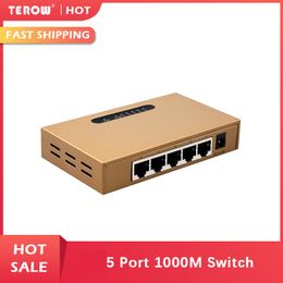 Switches Ethernet Switch 1000mbps 5 Port Gigabit Network Switchs 10/100/1000mbps LAN Hub Switch Full Half duplex Exchange
