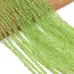 Beads 2023 -selling Natural Stone Semi-precious Oval Peridot Faceted For Making DIY Necklace Bracelet Size 4mm Gift